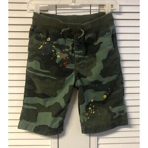 Gap Size 10 Green Camo Paint Splatter Shorts